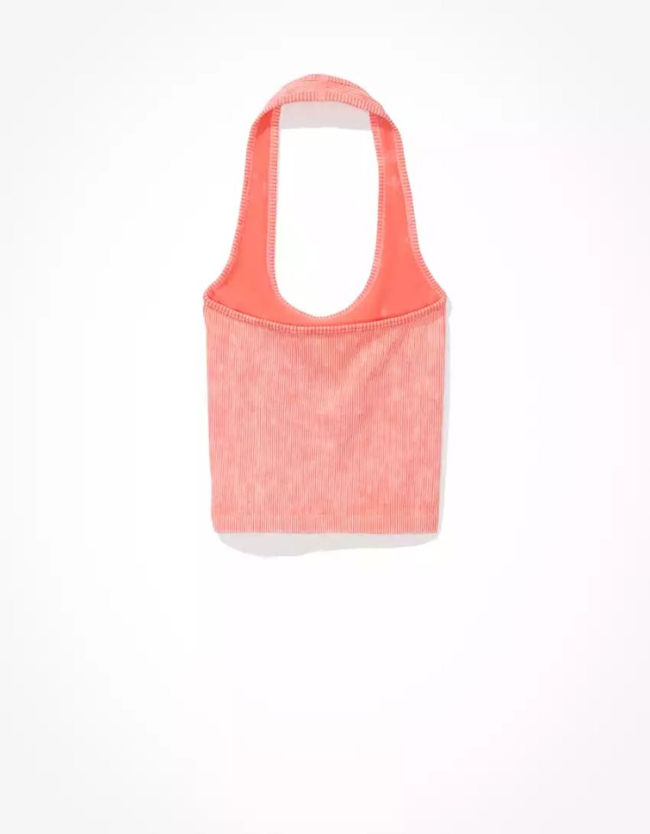 Debardeur American Eagle AE Super Seamless Halter Corail Femme | NKK-09920740